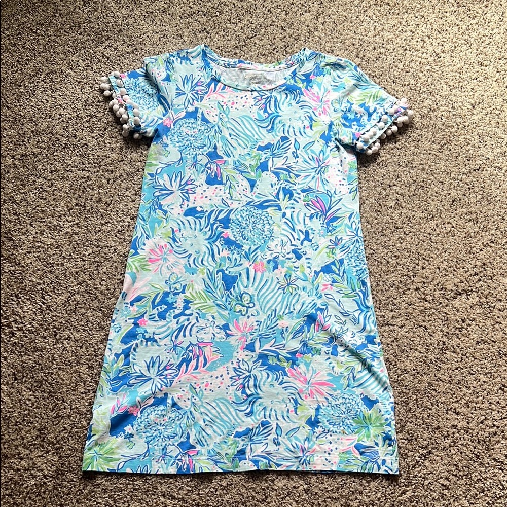 Lilly Pulitzer Blue and Pink Floral Dress